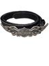 Harley Davidson 100% Leather Black Silver Leather Belt Size XL - photo 1