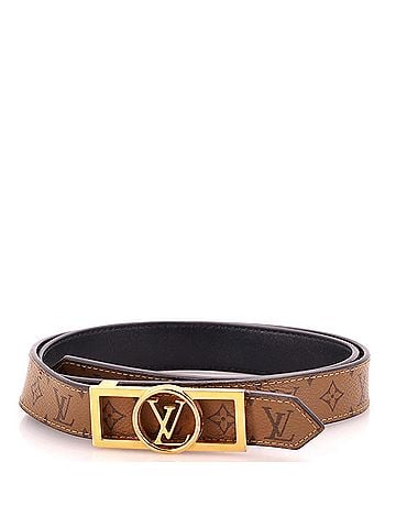 Louis Vuitton Dauphine Reversible Belt Reverse Monogram Canvas and Leather Thin (view 1)