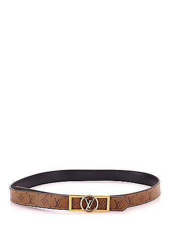 Louis Vuitton Dauphine Reversible Belt Reverse Monogram Canvas and Leather Thin (view 2)
