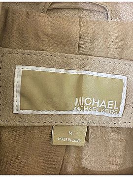 Michael Kors Tan suede full zip Faux Leather Jacket (view 2)