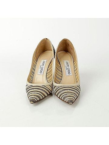 Jimmy Choo Size Striped Mesh Pumps Heel (view 2)