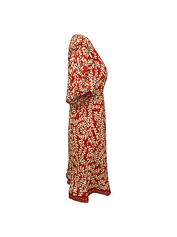 Diane von Furstenberg Diane Von Furstenberg Fisher Mini Dress in Orange Viscose (view 2)