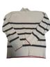 Lanidor Stripes White Black Red Pullover Sweater Size M - photo 1