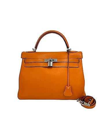 Hermès HERMES Kelly 35 Chevre Leather 2-way Handbag/Shoulder Bag Orange 629-8 (view 1)