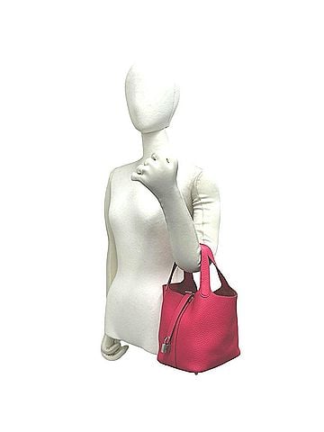 Hermès HERMES Picotin Lock MM Taurillon Clemence Handbag Mini Tote Bag Rose Extreme 68332 (view 2)