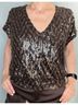 Kevan Hall Brown Short Sleeve Blouse Size M - photo 6