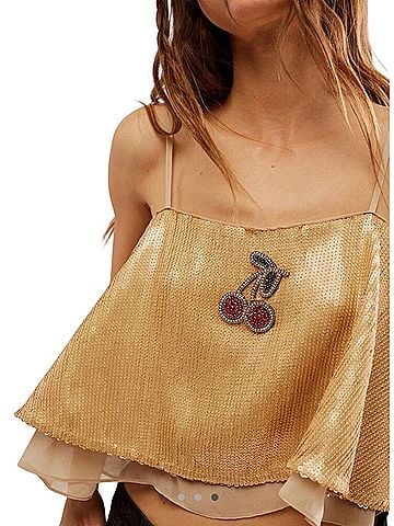 Free People Fruit Punch Sequin Cropped Sleeveless Top (view 1)