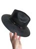 Justin 100% Straw Solid Black Hat Size L - photo 1