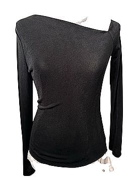 Grey Lab Los Angeles Black Long-Sleeve Asymmetric Neck Tee Long Sleeve T-Shirt (view 1)
