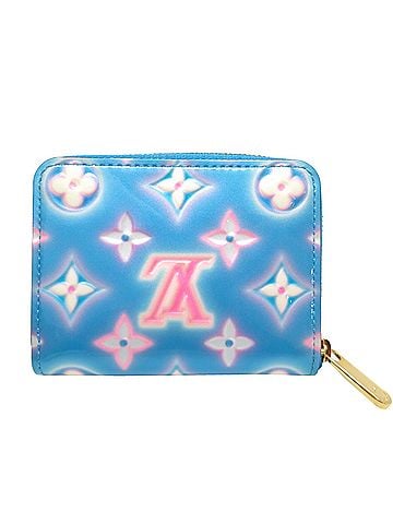 Louis Vuitton Louis Vuitton Zippy Coin Purse Women's Wallet/Coin Case M81155 (Discontinued) Vernis Baby Blue Neon (view 2)