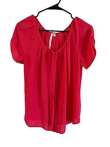 Bellatrix Coral Puff Sleeve Blouse T-Shirt (view 1)