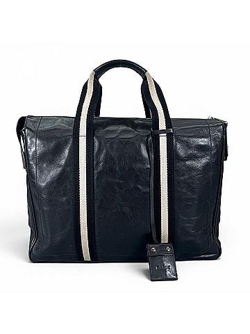 Bally BALLY TAPRUS Trainspotting Stripe Leather Briefcase, Black &amp; White, Made in Italy, Men's (view 1)