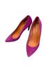 Via Spiga Fuchsia Suede Pointed Toe Pumps Heels - photo 3
