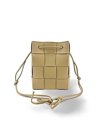 Bottega Veneta Cassette Leather Beige Leather Shoulder Bag Bag (view 1)