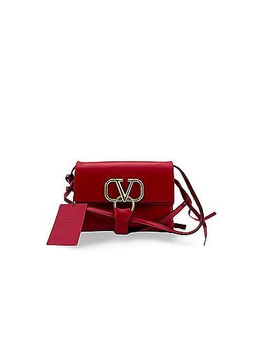 Valentino Garavani Vring Belt Leather Red Leather Clutche &amp; Pouche Bag (view 1)