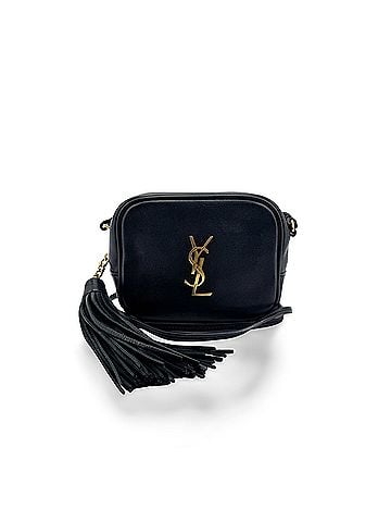 Saint Laurent Classic Monogram Blogger Leather Black Leather Crossbody Bag Bag (view 1)