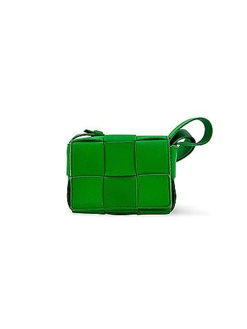 Bottega Veneta Cassette Maxi Intrecciato Leather Green Leather Crossbody Bag Bag (view 1)