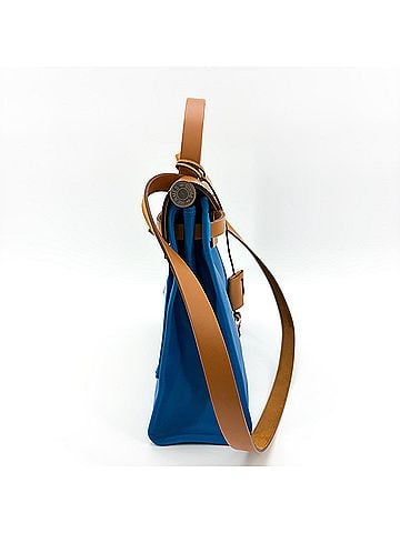 Hermès Herbag Zip Verso Leather And Toile Brown Canvas Handbag (view 2)