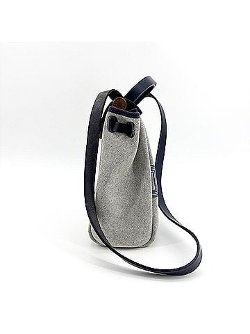 Hermès Herbag Zip Circuit 24 Vache Hunter And Leather White Canvas Handbag (view 2)