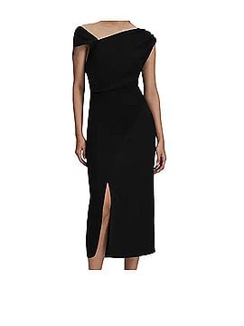 Reiss Miller Asymetrical Bodycon Midi Cocktail Dress (view 1)
