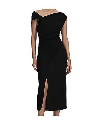 Reiss Miller Asymetrical Bodycon Midi Cocktail Dress (view 1)