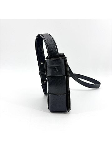 Bottega Veneta Cassette Maxi Intrecciato Patent Black Leather Crossbody Bag Bag (view 2)