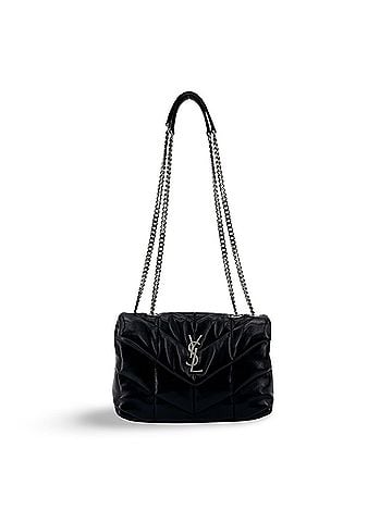 Saint Laurent Loulou Puffer Quilted Leather Black Leather Shoulder Bag Bag (view 1)