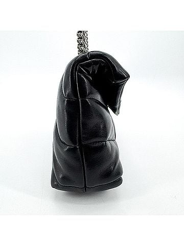 Saint Laurent Loulou Puffer Quilted Leather Black Leather Shoulder Bag Bag (view 2)