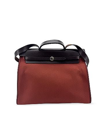Hermès Herbag Zip Leather And Toile Brown Canvas Handbag (view 1)