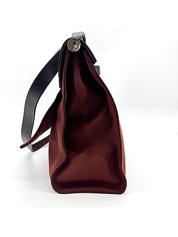Hermès Herbag Zip Leather And Toile Brown Canvas Handbag (view 2)