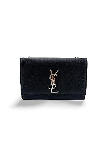 Saint Laurent Classic Monogram Grainy Leather Black Leather Crossbody Bag Bag (view 1)