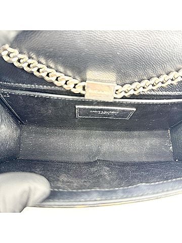 Saint Laurent Classic Monogram Grainy Leather Black Leather Crossbody Bag Bag (view 2)