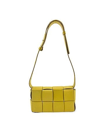 Bottega Veneta Cassette Belt Maxi Intrecciato Leather Yellow Leather Clutche &amp; Pouche Bag (view 1)