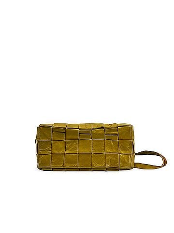 Bottega Veneta Fun Cassette Maxi Intrecciato Leather Yellow Leather Crossbody Bag Bag (view 1)