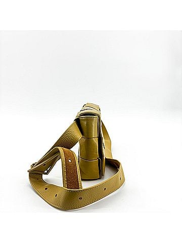 Bottega Veneta Fun Cassette Maxi Intrecciato Leather Yellow Leather Crossbody Bag Bag (view 2)