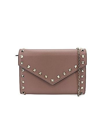 Valentino Garavani Rockstud Envelope Chain Leather Beige Leather Crossbody Bag Bag (view 1)