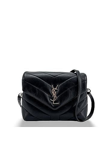 Saint Laurent Loulou Matelasse Chevron Leather Black Leather Shoulder Bag Bag (view 1)