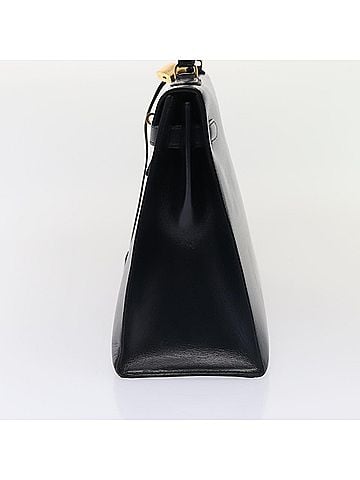 Hermès Kelly Black Box Calf With Gold Hardware Navy Leather Handbag (view 2)
