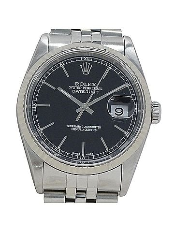 Rolex Rolex Datejust 16234 Y-serial Men's Watch, Brand Name, Automatic Movement, Stainless Steel (SS), White Gold (WG), Silver, Black (view 2)