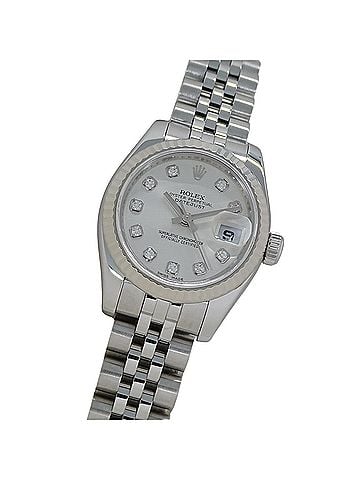 Rolex Rolex Datejust 179174G M-serial, Ladies' Watch, Brand Name, 10P Diamonds, Automatic Movement, Stainless Steel (SS), White Gold (WG), Silver (view 1)