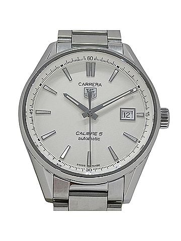 TAG Heuer TAG Heuer Carrera WAR211B BA0782 Men's Watch, Brand Name, Date, Caliber 5 Automatic Movement, Stainless Steel (SS), Silver/White, Open Caseback (view 2)