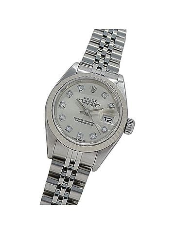 Rolex Rolex Datejust 79174G K-serial Women's Watch, Brand Name, 10P Diamonds, Automatic Movement, Stainless Steel (SS), White Gold (WG), Silver (view 1)