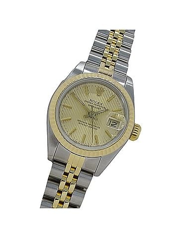 Rolex Rolex Datejust 69173 (R-serial number) Ladies' Watch, Champagne Tapestry, Automatic Movement, Stainless Steel (SS) and Gold (YG) Combination. (view 1)