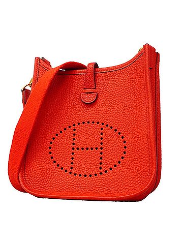 Hermès Hermes Evelyne TPM Shoulder Bag, Taurillon Clemence Leather, Rouge Coeur, Z Stamp, Women's. (view 1)