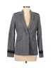 Boden 100% Wool Chevron-herringbone Color Block Blue Black Ivory Boden Wool Blazer Size 6 - photo 1