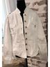 Jordache 100% Organic Cotton White Ivory Jacket Size 15 - photo 15