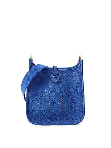 Hermès Hermes Evelyne TPM Shoulder Bag, 111cm, Amazon Blue France, Taurillon Clemence Leather, Z Stamp, (view 1)