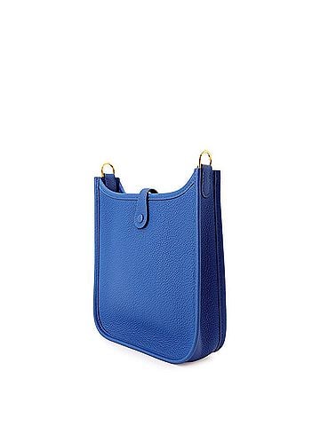 Hermès Hermes Evelyne TPM Shoulder Bag, 111cm, Amazon Blue France, Taurillon Clemence Leather, Z Stamp, (view 2)