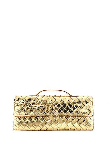 Bottega Veneta Andiamo Top Handle Clutch Intrecciato Nappa Long (view 1)