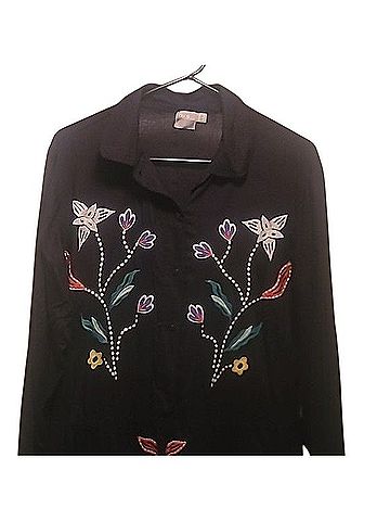ASOS Folk Boho Embroidered Shirtdress Casual Dress (view 2)
